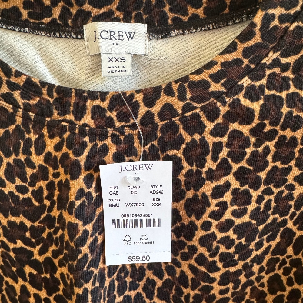 J crew cheetah print top